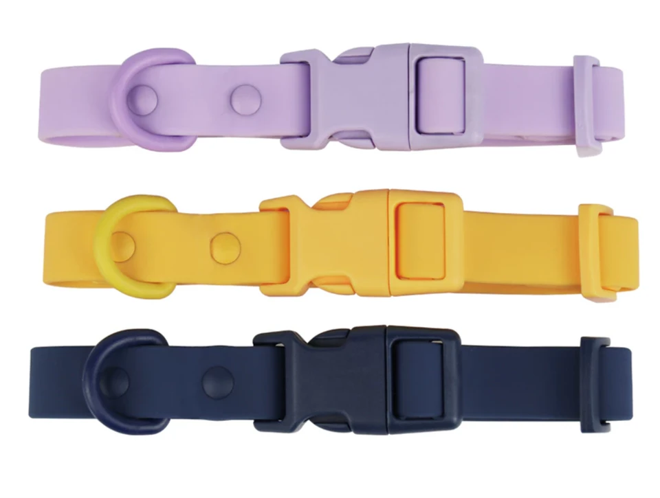 Full PVC Coated Polyester Webbing Dog Collar, Waterproof Odor Resistant Pet Collar