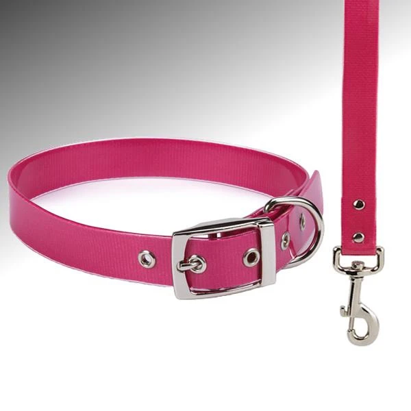 Coated webbing width thickness and hardware details for dog collars and leashes Coated webbing width thickness and hardware details for dog collars and leashes