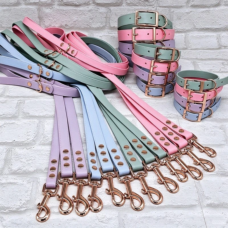 Finished dog collars and leashes with buckles and metal hardware for wholesale Finished dog collars and leashes with buckles and metal hardware for wholesale