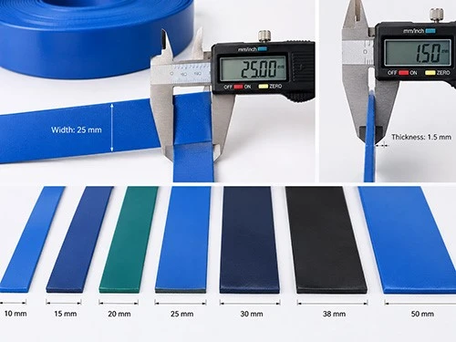 PVC coated webbing width and thickness measurement PVC coated webbing width and thickness measurement