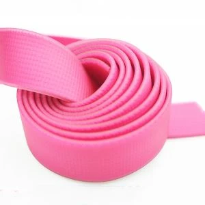 Pink Environmental Nylon Coated Webbing Transparent Synthetic Material