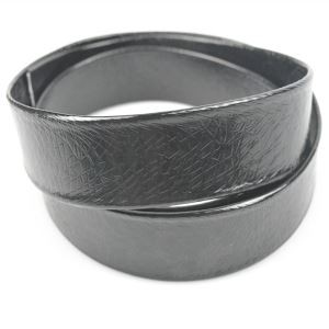 Black Synthetic Material Embossed Environmental Waterproof Coated Nylon Webbing