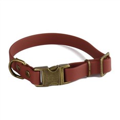 Bronze Buckle Dog Leather Collar And Leash